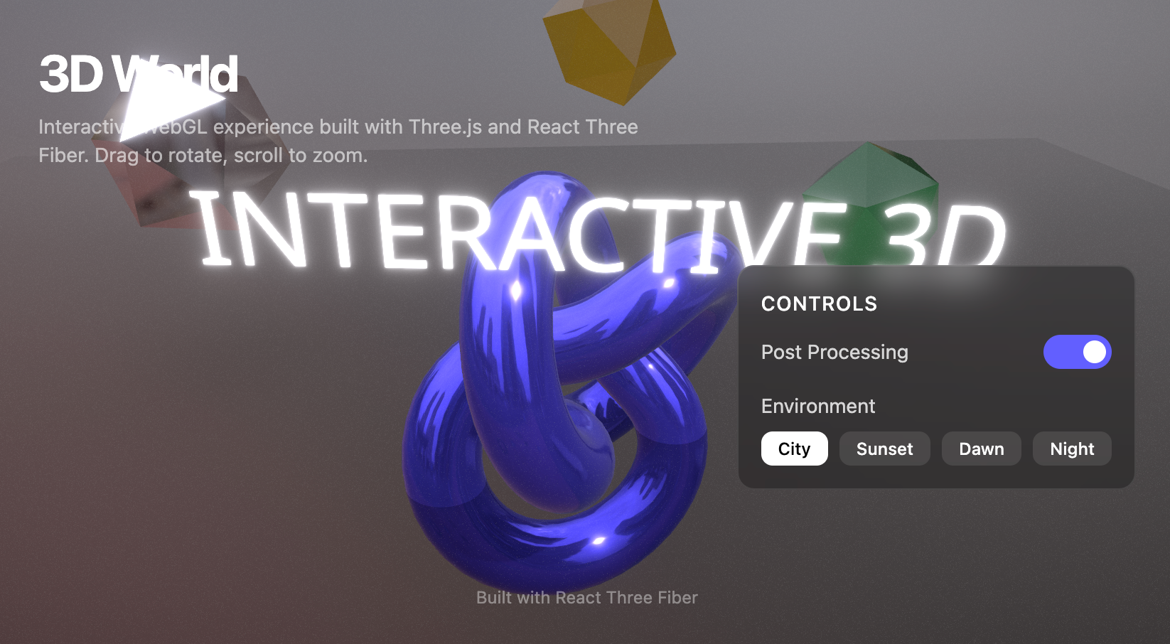 可交互的 3D 世界模型